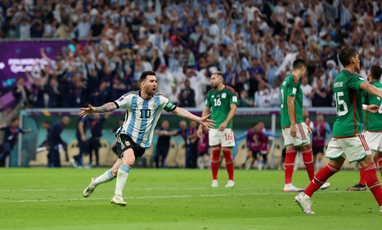 Momen Messi Jebol Gawang Meksiko dan Cetak Gol ke-8 di Ajang Piala Dunia