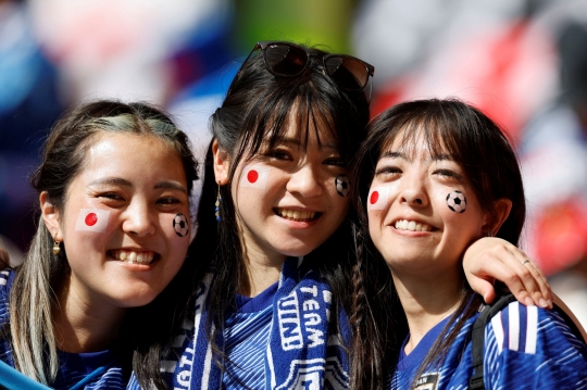 Pesona Wajah Imut Suporter Timnas Jepang di Piala Dunia 2022