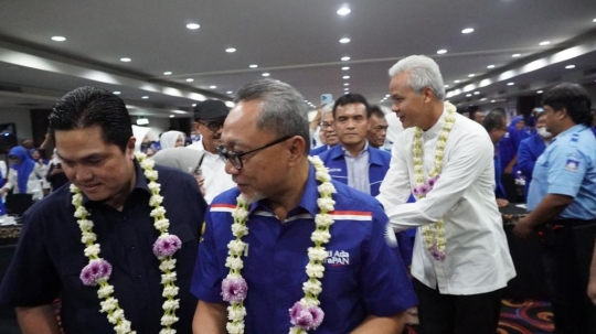 Zulhas, Ganjar, dan Erick Thohir Hadiri Peluncuran Bacaleg PAN Jateng