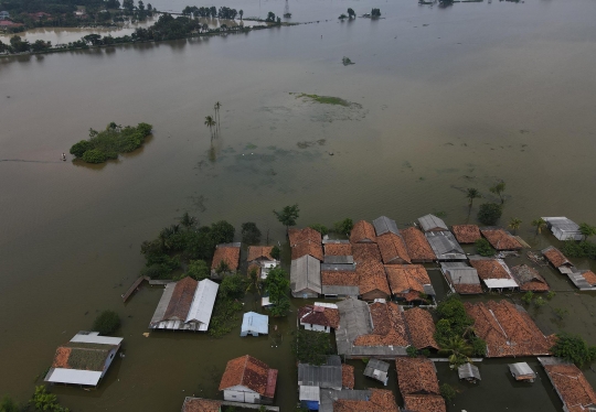 Potret Puluhan Rumah di Karawang Terendam Banjir