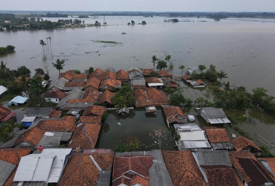 Potret Puluhan Rumah di Karawang Terendam Banjir