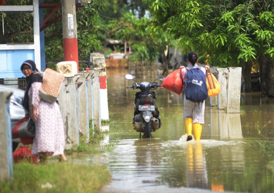 Potret Puluhan Rumah di Karawang Terendam Banjir