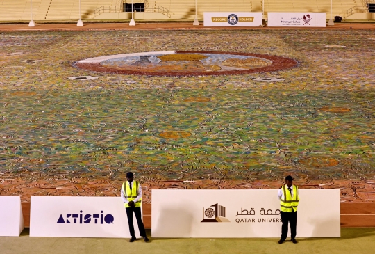 Karya Lukisan Raksasa Seniman Qatar Pecahkan Rekor Dunia