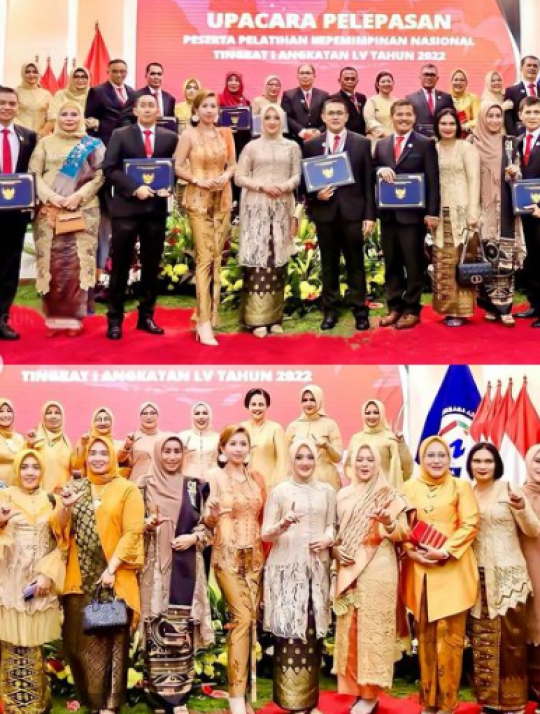 Potret Kece Heni Tania & Dua Putri Cantik Dampingi Suami Pendidikan Kepemimpinan