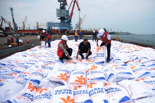 Tiba di Tanjung Priok, Bulog Bongkar Muat 5 Ribu Ton Beras dari Vietnam