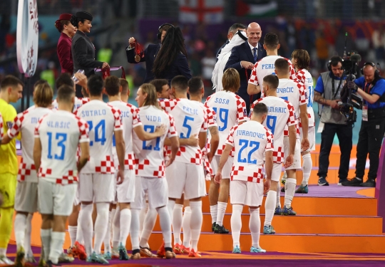 Potret Kegembiraan Pemain Kroasia Raih Juara 3 Piala Dunia 2022