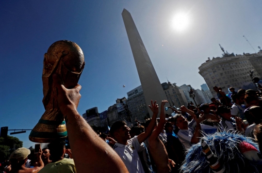 Penampakan Lautan Suporter di Buenos Aires Rayakan Argentina Juara Piala Dunia