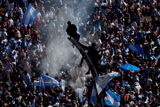 Penampakan Lautan Suporter di Buenos Aires Rayakan Argentina Juara Piala Dunia