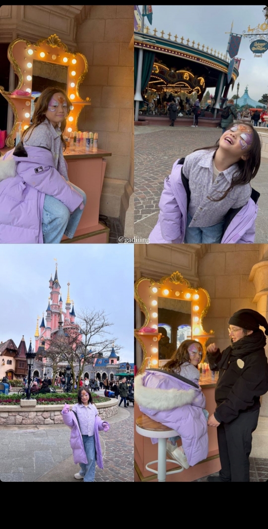 10 Potret Gempi Anak Gisel Jalan-jalan di Disneyland Paris, Seru Banget!