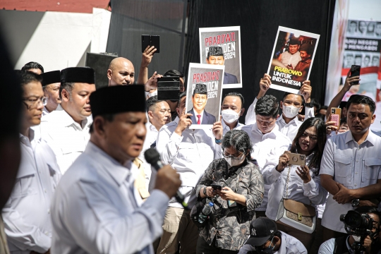 Prabowo Resmikan Kantor Badan Pemenangan Presiden Partai Gerindra