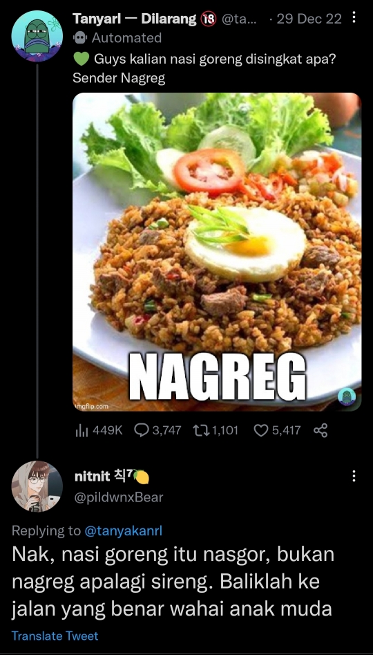 9 Singkatan Nama Makanan yang bikin Mangkel Pengguna Twitter