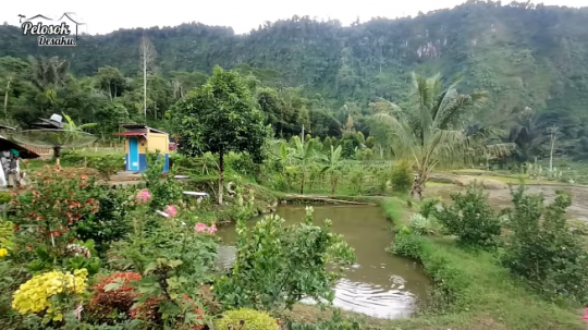 Potret Rumah Panggung Sederhana, Viewnya Langsung Menghadap Curug Indah Banget