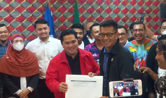 Didukung Kaesang hingga Raffi Ahmad, Begini Momen Erick Thohir Daftar Ketum PSSI
