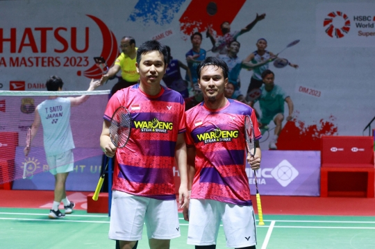 Aksi Ahsan-Hendra Menaklukkan Ganda Putra Jepang di Indonesia Masters 2023