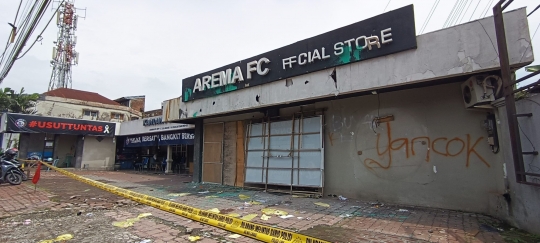 Suasana Kantor Arema FC Pasca Penyerangan