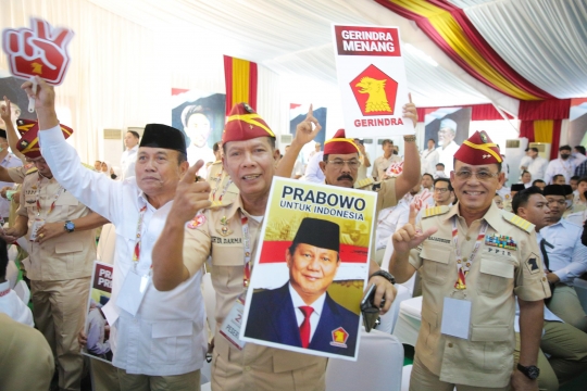 Gaya Prabowo Subianto Berapi-api di HUT ke-15 Partai Gerindra