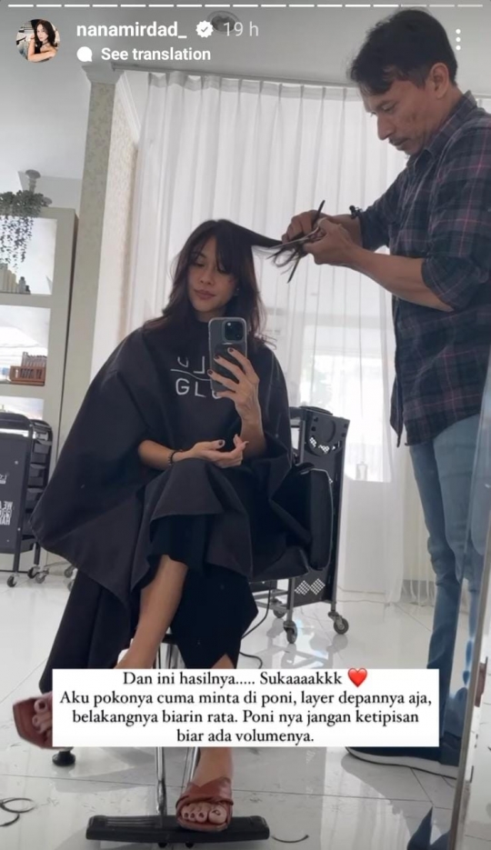 Penampilan Terbaru Nana Mirdad usai Ganti Model Potongan Rambut, Makin Cantik & Imut