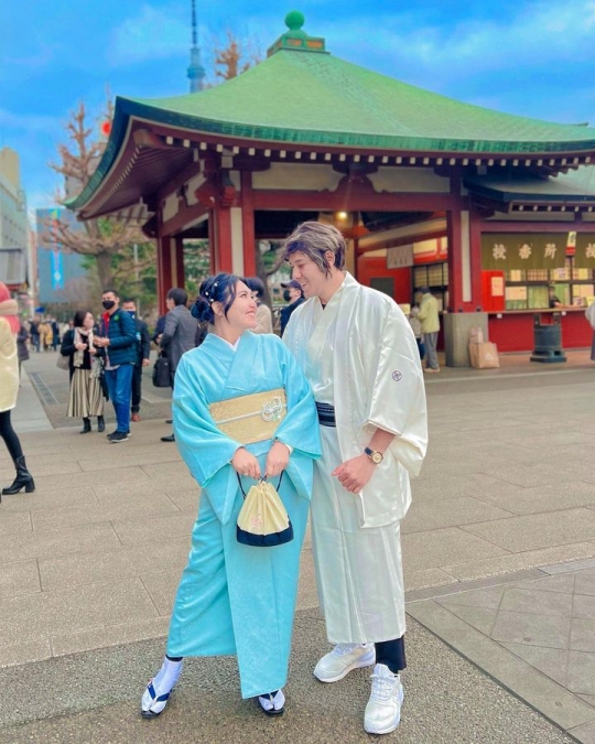 Potret Cantik Via Vallen Pakai Kimono, Penampilannya Disebut Bak Wanita Jepang