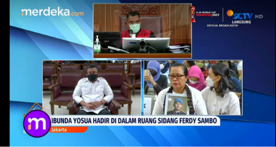 Berseragam Polri, Brigadir Yosua 'Hadir' di Sidang Vonis Ferdy Sambo