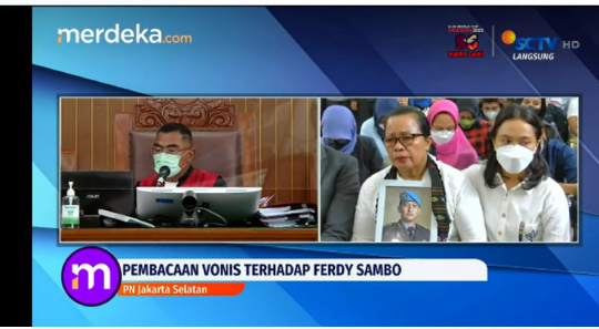 Berseragam Polri, Brigadir Yosua 'Hadir' di Sidang Vonis Ferdy Sambo