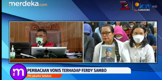 Berseragam Polri, Brigadir Yosua 'Hadir' di Sidang Vonis Ferdy Sambo