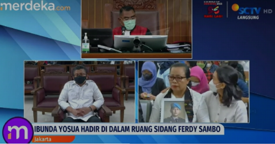 Berseragam Polri, Brigadir Yosua 'Hadir' di Sidang Vonis Ferdy Sambo