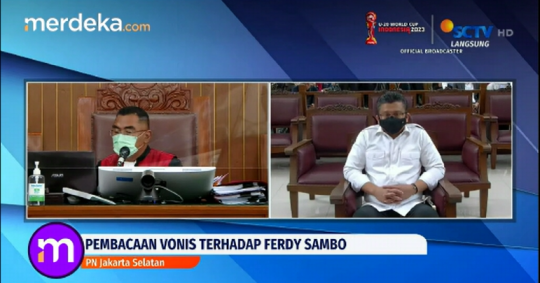 Berseragam Polri, Brigadir Yosua 'Hadir' di Sidang Vonis Ferdy Sambo