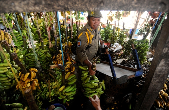 Penataan Pasar Ciputat, Satpol PP Bongkar Lapak PKL yang Ganggu Lalu Lintas