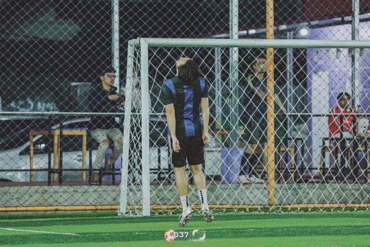 6 Momen Rizky Febian Main Futsal Ditonton Mahalini, Selebrasi Cetak Gol Bikin Ngakak