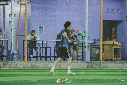 6 Momen Rizky Febian Main Futsal Ditonton Mahalini, Selebrasi Cetak Gol Bikin Ngakak