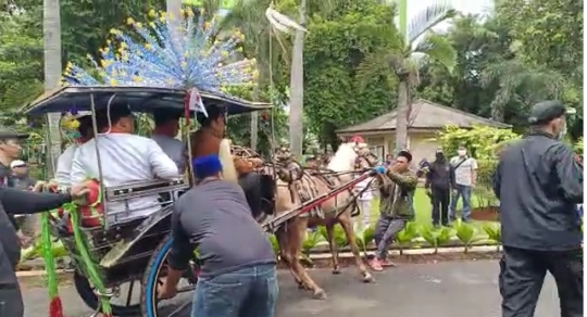 Andong Ditumpangi Anies Baswedan Kudanya Sempat Mogok, Tak Mau Maju