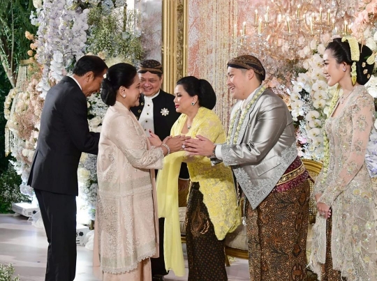 Momen Kemeriahan Pesta Pernikahan Anak Menko Airlangga, Dihadiri Jokowi dan Pejabat