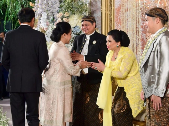 Momen Kemeriahan Pesta Pernikahan Anak Menko Airlangga, Dihadiri Jokowi dan Pejabat