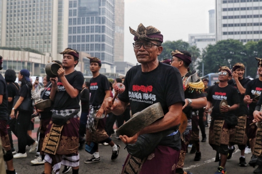 Kemeriahan Pawai Ogoh-Ogoh di Bundaran HI Menyambut Perayaan Nyepi 2023