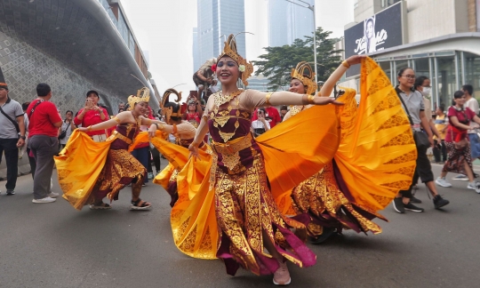 Kemeriahan Pawai Ogoh-Ogoh di Bundaran HI Menyambut Perayaan Nyepi 2023