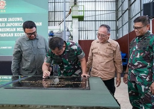 Gagah Berseragam Loreng, Momen Letjen Maruli Simanjuntak Turun ke Sawah Tanam Padi