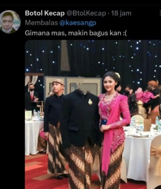 Kompilasi Editan Foto Kaesang, Istri dan Gibran Pakai Baju Adat, Ada yang Bikin Kaget