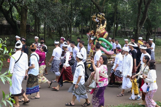 Drama Ramayana hingga Ogoh-Ogoh Semarakkan Perayaan Menyambut Nyepi di Cibubur
