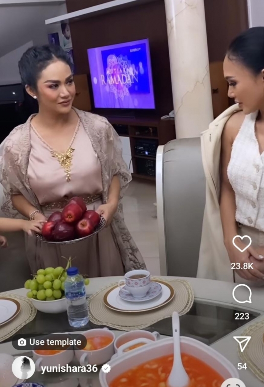 Momen Buka Puasa Bersama Keluarga Krisdayanti & Yuni Shara, Menunya jadi Sorotan