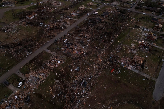 Luluhlantak Mississippi Usai Hantaman Tornado Dahsyat, Puluhan Orang Tewas