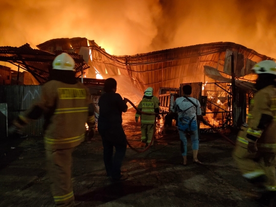 Kebakaran Besar Melanda Pondok Kopi, Tempat Usaha hingga Peternakan Ludes Terbakar