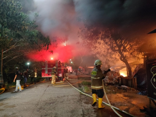 Kebakaran Besar Melanda Pondok Kopi, Tempat Usaha hingga Peternakan Ludes Terbakar
