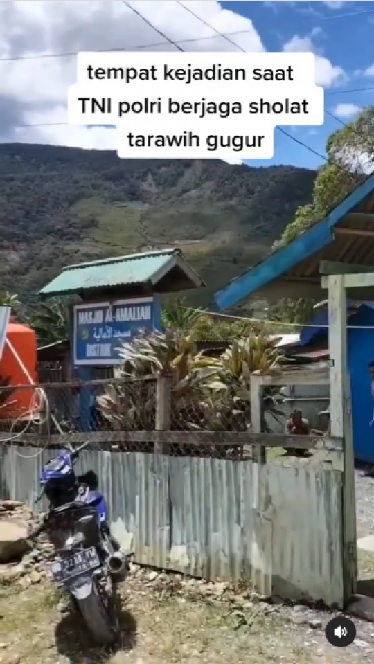 Ini Potret Masjid Tempat Tarawih yang Dijaga TNI-Polri Gugur Ditembak KKB Papua