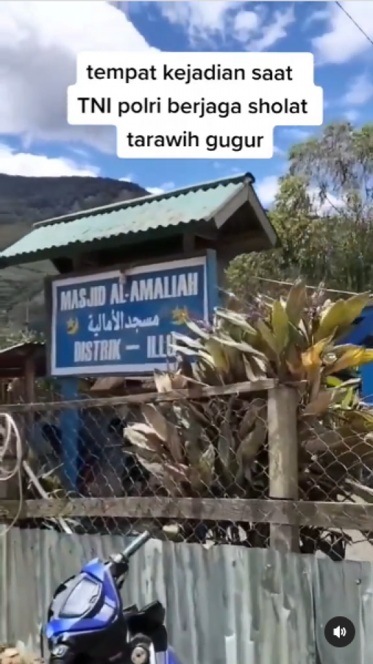 Ini Potret Masjid Tempat Tarawih yang Dijaga TNI-Polri Gugur Ditembak KKB Papua