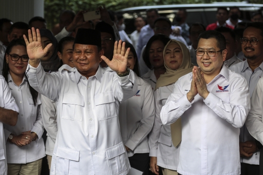 Disambangi Perindo, Prabowo Semringah Ajak Hary Tanoe Gabung Koalisi Besar Pilpres