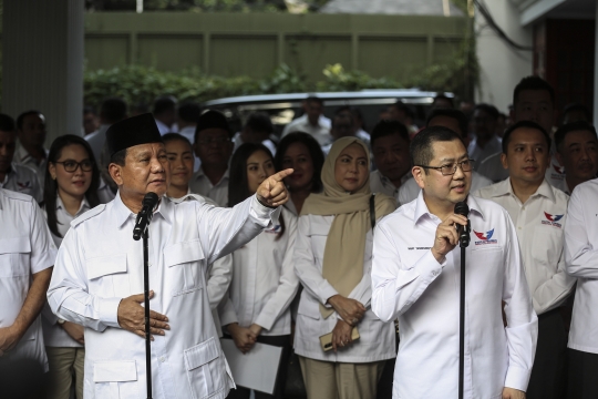 Disambangi Perindo, Prabowo Semringah Ajak Hary Tanoe Gabung Koalisi Besar Pilpres