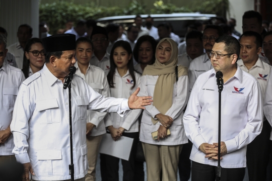 Disambangi Perindo, Prabowo Semringah Ajak Hary Tanoe Gabung Koalisi Besar Pilpres