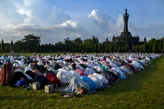 Potret Jemaah Muhammadiyah di Berbagai Daerah Gelar Salat Idulfitri 1444 H