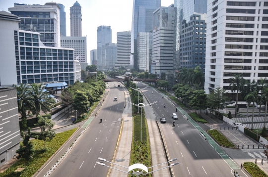 Sepinya Jalanan Jakarta Saat Ditinggal Warganya Mudik Lebaran