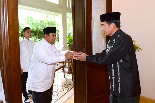 Idulfitri, Prabowo Silaturahmi ke Rumah Jokowi di Solo